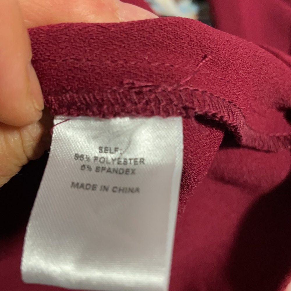 Burgundy long sleeve dress - Picture 5 of 5